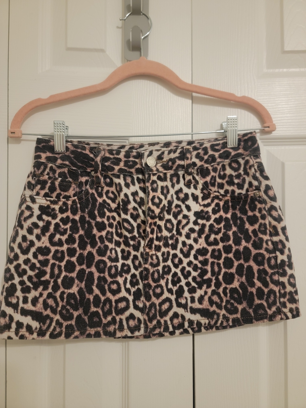 PacSun Leopard Print Mini Skirt - Pink and Black